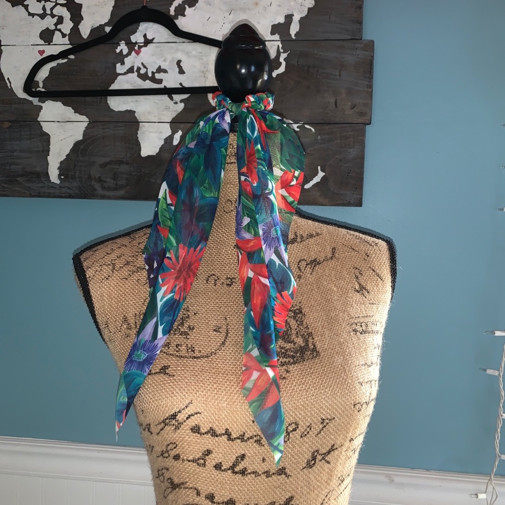 Tropical Hair Tie Scarf